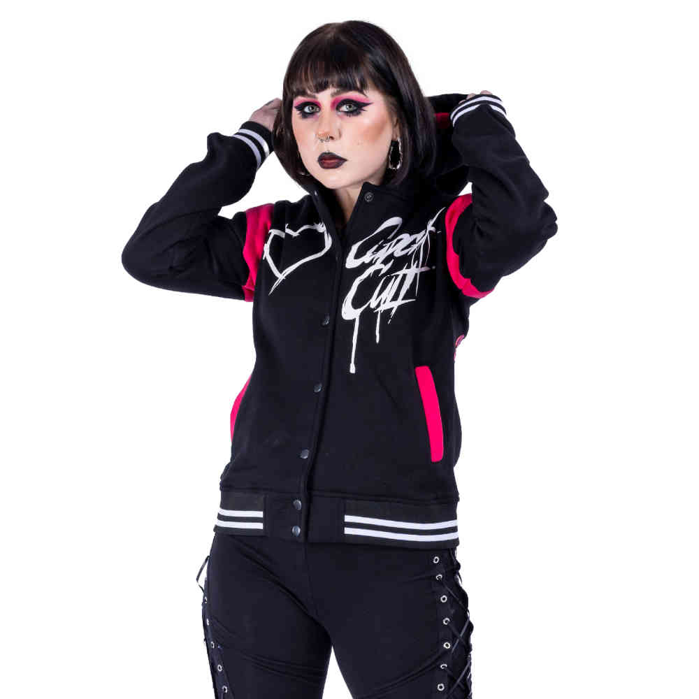 Cupcake Cult - Sad But Cute Varsity jacket - Noir